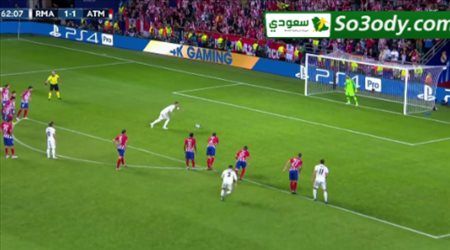 الهدف الثاني لريال مدريد في مرمى اتليتكو مدريد .. السوبر الاوروبي