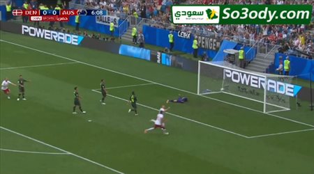 هدف اول لمنتخب الدنمارك في شباك استراليا .. كأس لعالم