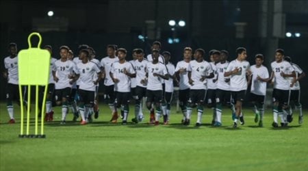 تدريبات منتخب السعودية للشباب استعدادا لمواجهة الإمارات