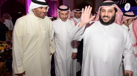 تركي آل الشيخ خلال حفل قرعة كأس العرب للأندية الأبطال