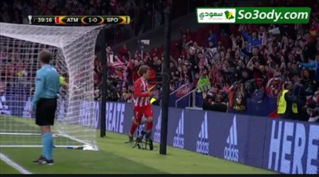 اهداف مباراة .. أتلتيكو مدريد  2 - 0 سبورتينج لشبونة .. الدوري الاوروبي