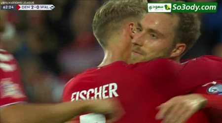 اهداف مباراة .. الدنمارك 2 - 0 ويلز ..  دوري الأمم الأوروبية