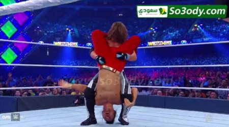 مباراة حزام wwe ( ناكامورا vs اي جي ستايل ) راسلمينيا