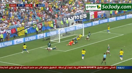 هدف البرازيل الاول في مرمي المكسيك .. كأس العالم - تعليق حفيظ دراجي
