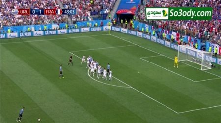 ملخص الشوط الاول . . فرنسا 1 - 0 اوروجواي .. كأس العالم