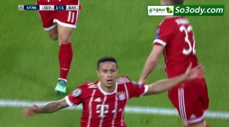 هدف بايرن ميونخ الثاني في اشبيليه .. دوري أبطال أوروبا