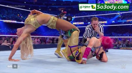 شارلوت فلير تفوز ببطولة ال wwe  للسيدات .. راسلمينيا 34