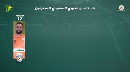 ترتيب هدافي الدوري السعودي : فرنانديز في المقدمة