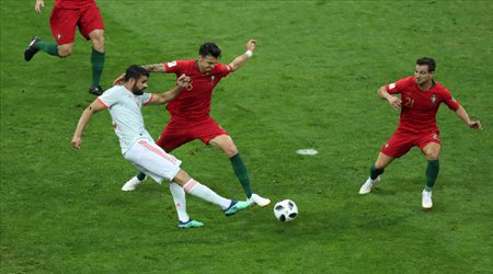 دييجو كوستا يسجل هدفًا من أول لمسة في مباراة البرتغال وإسبانيا