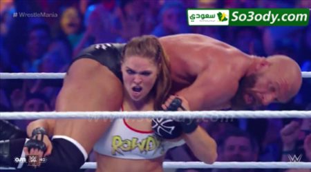 مباراة ..  mix tag team  ( ترابيل اتش vs  كورت انجل )