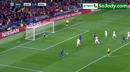 برشلونة يحرز هدفين في 3 دقائق بمرمى روما ..  دوري أبطال أوروبا