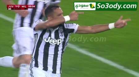 الهدف الاول ليوفنتوس في مرمى ميلان .. نهائي كأس إيطاليا