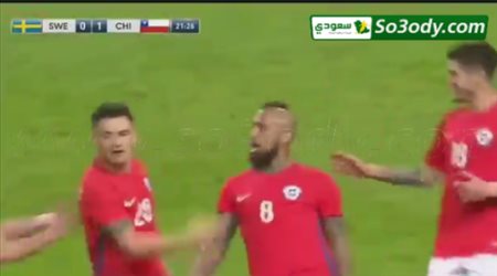 اهداف مباراة .. السويد 1 - 2 تشيلي .. مباراة ودية