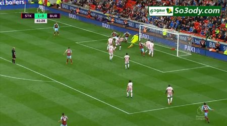 أهداف مباراة ..ستوك سيتي 1 - 1 بيرنلي .. الدوري الانجليزي