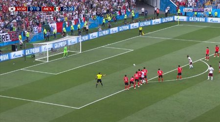 الهدف الاول للمكسيك في شباك كوريا .. كأس العالم