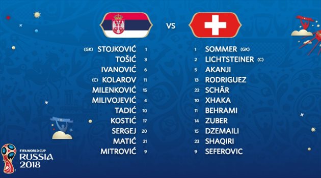 عيش المونديال| التشكيل الرسمي لمواجهة صربيا وسويسرا