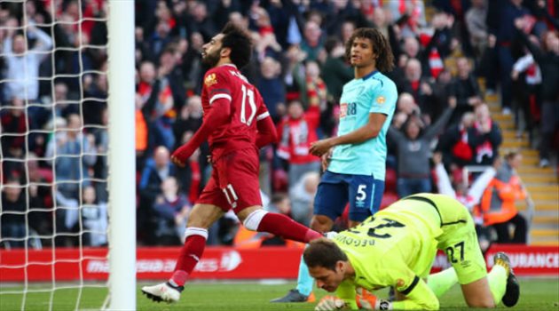 صلاح يسجل..وليفربول يعبر عقبة بورنموث بثلاثية