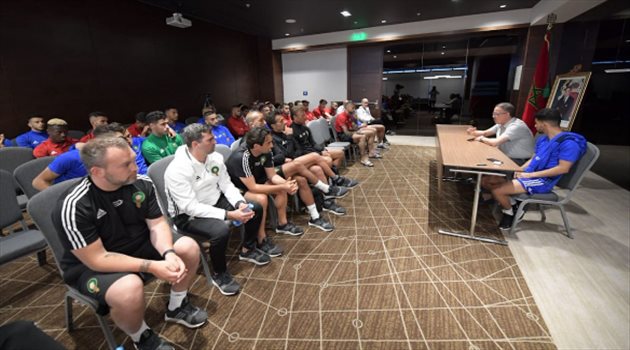 رئيس الاتحاد المغربي يدعو أسود الأطلس للانتفاضة أمام البرتغال