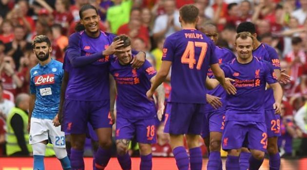 فيديو| ليفربول يوجه رسالة قاسية لمنافسيه باكتساح نابولي وديا