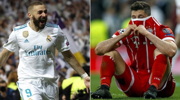 بايرن ميونخ يرفض طلب ريال مدريد بمبادلة ليفاندوفيسكي وبنزيما