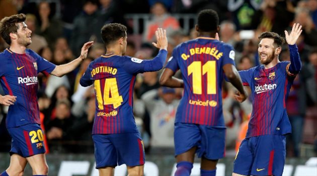 الدوري الإسباني| غياب كوتينيو وفيدال عن تشكيل برشلونة أمام ألافيس