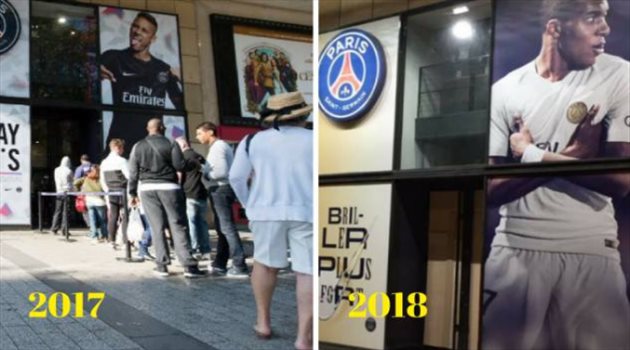 مبابي يزيح نيمار من على عرش باريس سان جيرمان بالرقم 7