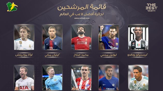 في غياب نيمار.. محمد صلاح على رأس المرشحين لجائزة أفضل لاعب بالعالم