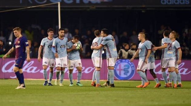 قطار برشلونة يتعثر في محطة سيلتا فيجو