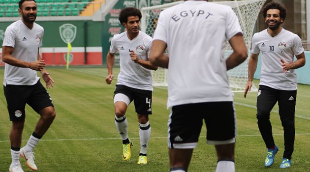 عيش المونديال| إصابة "نجم الفراعنة" في التدريبات استعدادا لمواجهة الأخضر