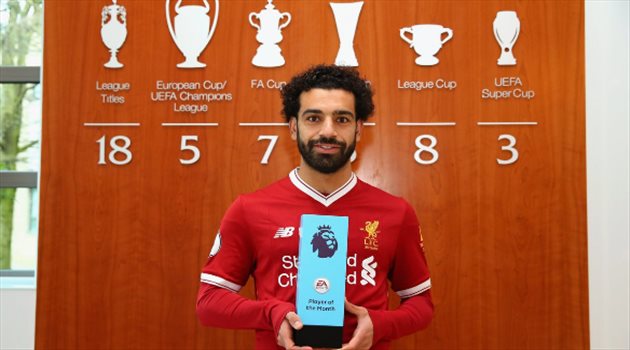 محمد صلاح يصنع التاريخ ويتوج بجائزة لاعب الشهر في الدوري الإنجليزي للمرة الثالثة
