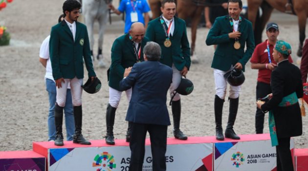 الأخضر للفروسية يتوج بذهبية آسيا.. وآل الشيخ يقدم نصف مليون ريال مكافأة
