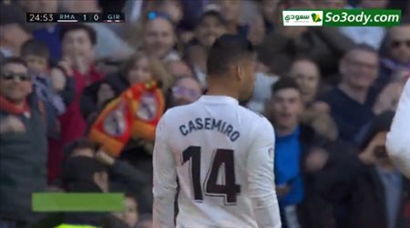 اهداف الشوط الاول لمباراة .. ريال مدريد 1 - 0 جيرونا .. الدوري الاسباني