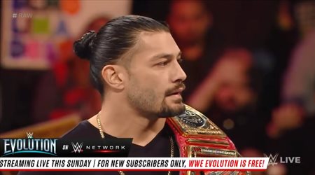 لحظة إعلان المصارع رومان رينز عن إصابته بسرطان الدم