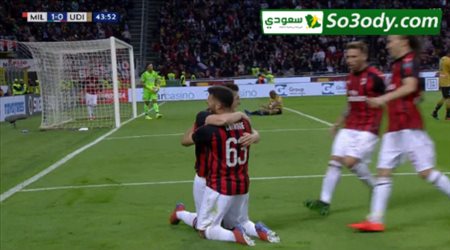 اهداف مباراة .. ميلان 1 - 1 اودينيزي .. الدوري الايطالي