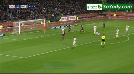 أهداف مباراة .. كالياري 2 - 1 انتر ميلان .. الدوري الإيطالي