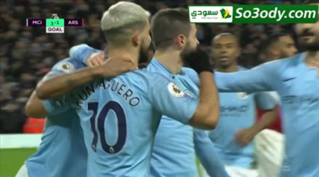 اهداف مباراة .. مانشستر سيتي 3 - 1 ارسنال .. الدوري الانجليزي