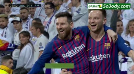 اهداف مباراة ..  ريال مدريد 0 - 1   برشلونة .. الدوري الإسباني