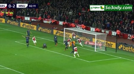 الهدف الاول لارسنال في مرمى مانشستر يونايتد .. كأس الإتحاد الإنجليزي