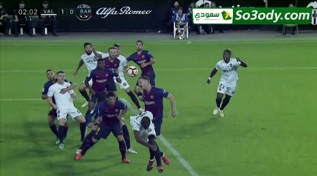 هدف فالنسيا الأول في برشلونة .. الدوري الاسباني تعليق حفيظ دراجي