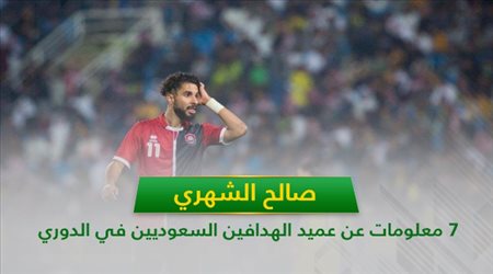 صالح الشهري .. 7 معلومات عن عميد الهدافين السعوديين في الدوري