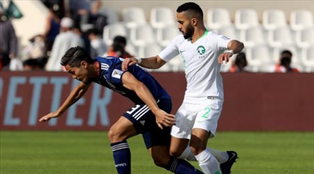 محمد البريك في مباراة السعودية واليابان
