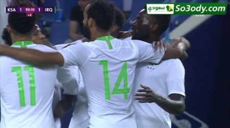 هدف التعادل للمنتخب السعودي في مرمى العراق ..  البطولة الرباعية الودية