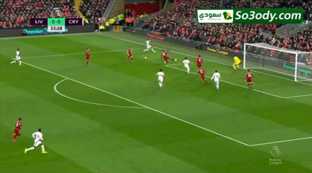 هدف كريستال بالاس الاول في مرمي ليفربول .. الدوري الانجليزي