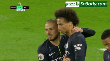 اهداف مباراة .. وست هام يونايتد 0 - 4 مانشستر سيتي .. الدوري الانجليزي