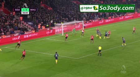 أهداف مباراة .. ساوثهامتون 1 - 2 وست هام يونايتد .. الدوري الانجليزي