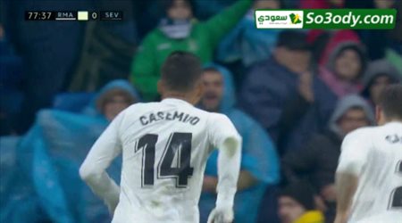 الهدف الاول لريال مدريد في اشبلية  .. الدوري الاسباني