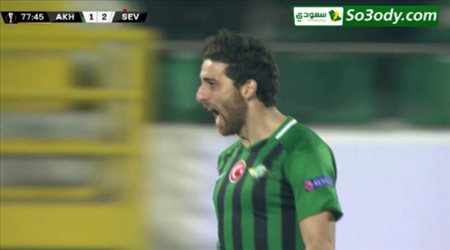 اهداف مبارة .. بلدية آكهيسار سبور 	2 - 3	إشبيلية .. الدوري الاوروبي