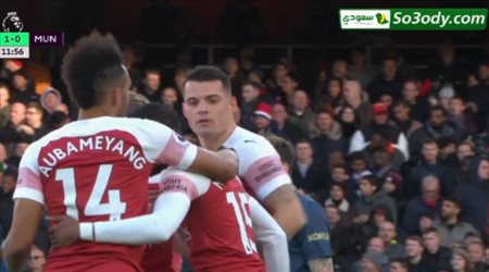 الهدف الاول لارسنال في مرمى مانشستر يونايتد .. الدوري الانجليزي
