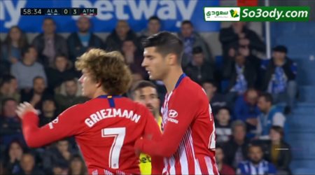 اهداف مباراة .. ديبورتيفو ألافيس	0 - 4 أتلتيكو مدريد .. الدوري الاسباني