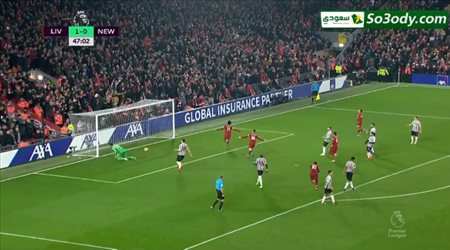 محمد صلاح يحرز هدف ليفربول الثاني في شباك نيو كاسل .. الدوري الانجليزي